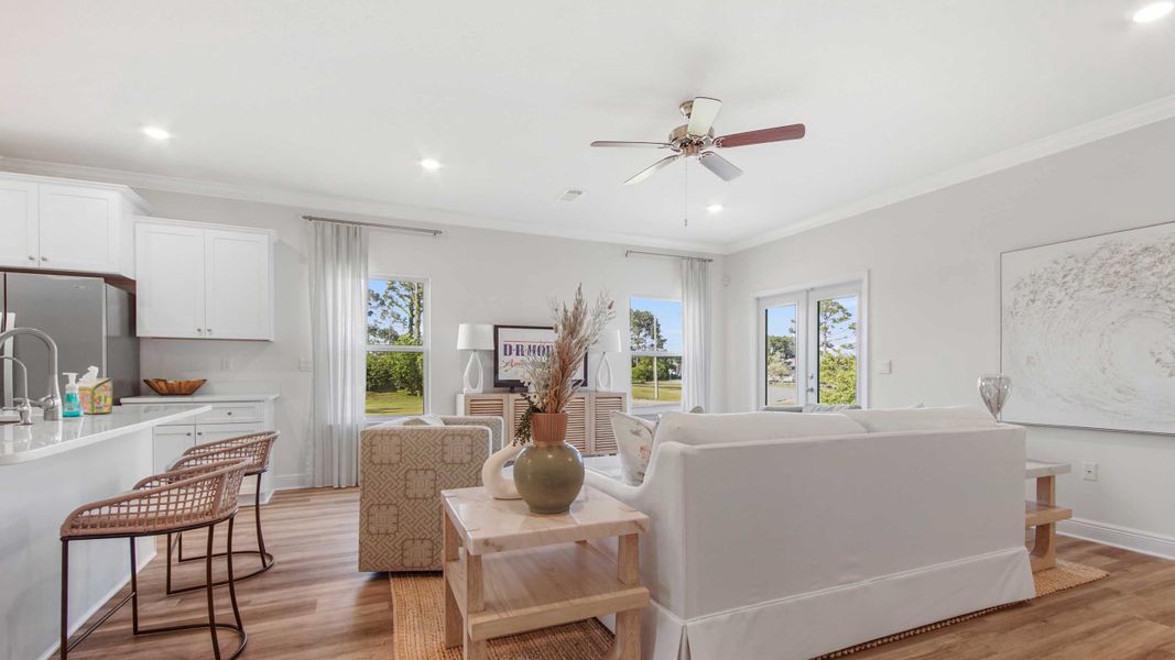 Furnished interior view inside a new home in Bayside at Ward Creek, Panama City Beach (Image 41).