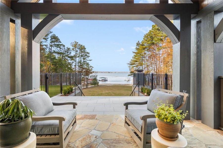 Exterior details and patio area of a home in , Flowery Branch (Image 41).