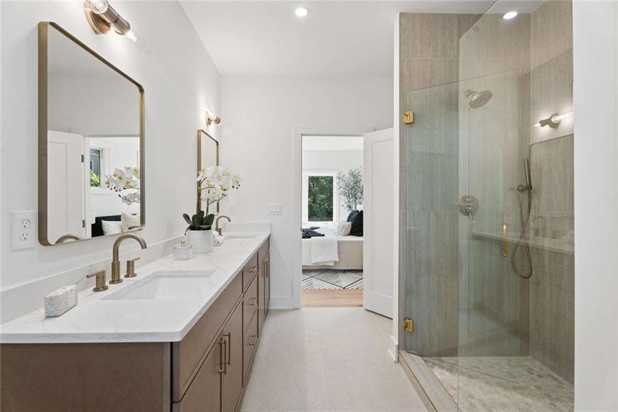Furnished interior view inside a new home in , Atlanta (Image 17).