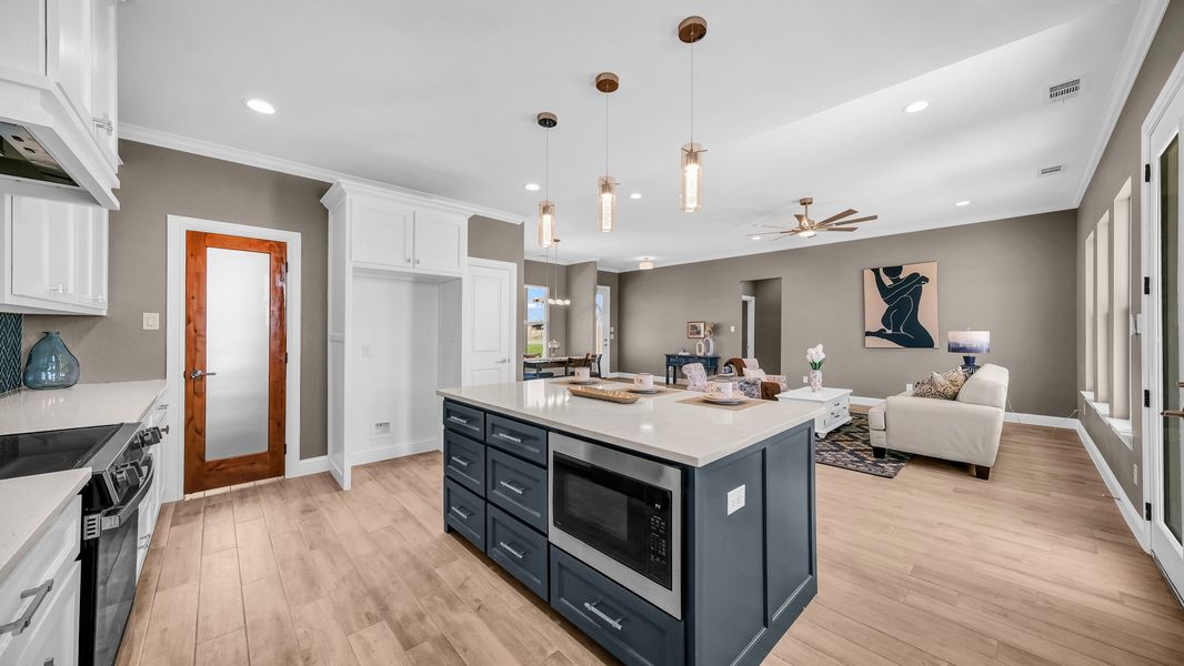 Representative furnished interior of a home built from the Clementine by Zeal Home Builders in Saddle Crest Estates, Weatherford (Image 45).