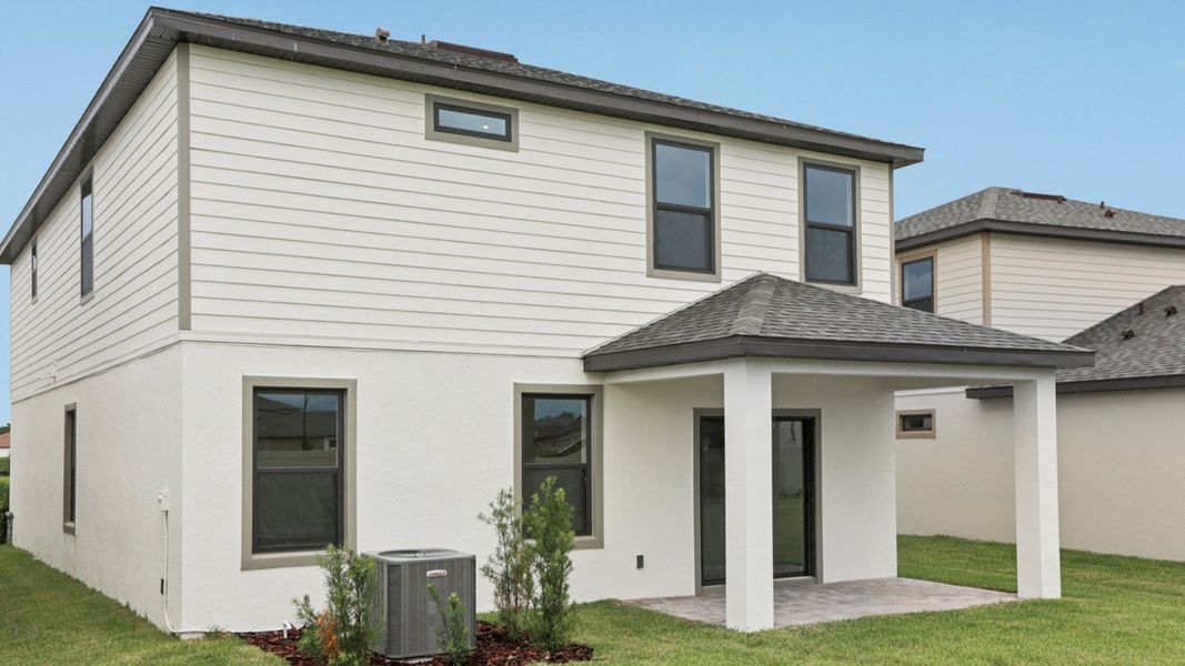 Representative exterior photo of a completed home built from the Ponte Vedra by DRB Homes in Grasslands West, Lakeland, FL (Image 26).