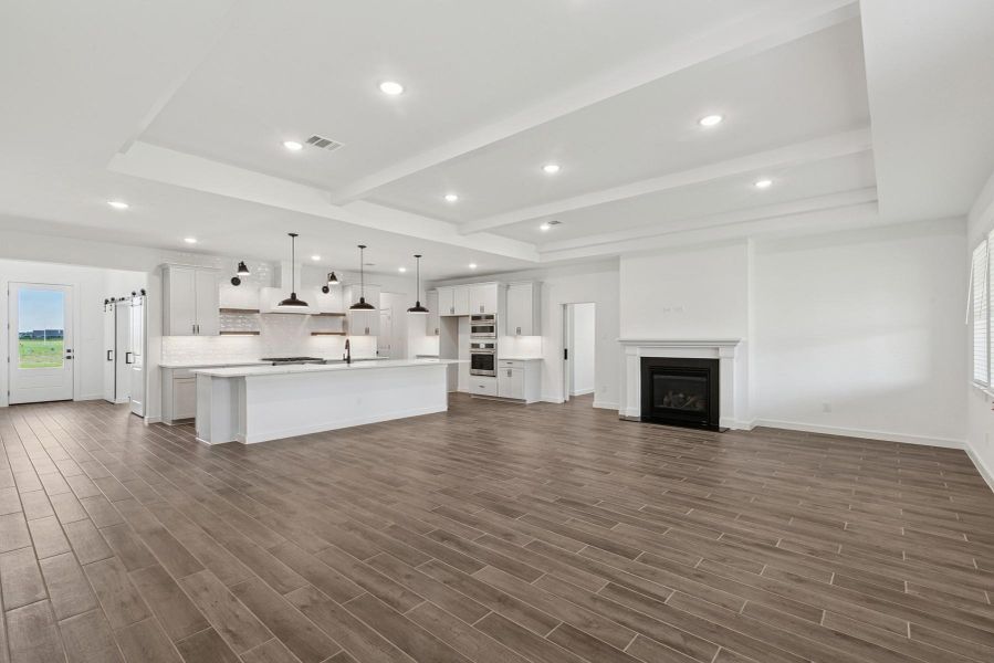 Cozy fireplace in the great room Cozy fireplace in the great room