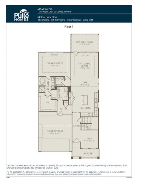 2D floor plan layout of this home in Mavera, Conroe, TX (Image 3). 2D floor plan layout of this home in Mavera, Conroe, TX (Image 3).
