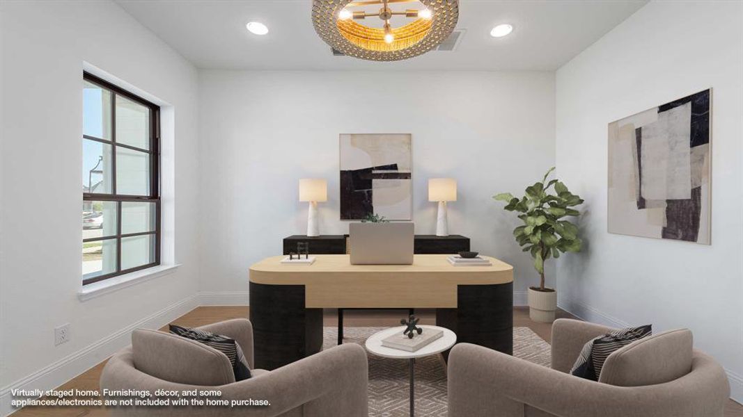 Furnished interior view inside a new home in Fields 60', Frisco (Image 14).