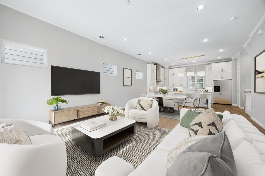Furnished interior view inside a new home in , Houston (Image 4).