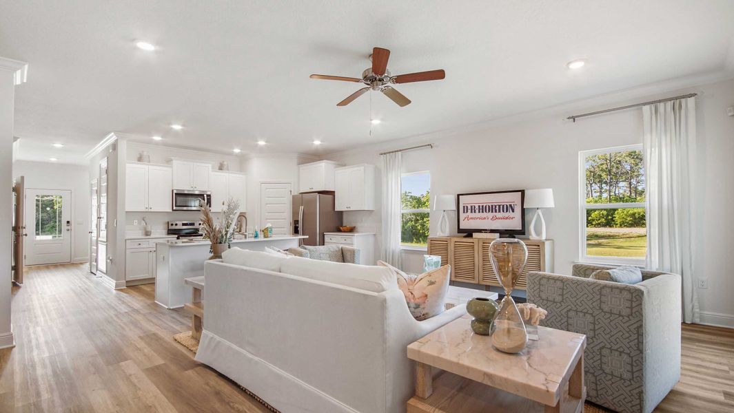 Furnished interior view inside a new home in Caballeros Estates At Hombre, Panama City Beach (Image 14).