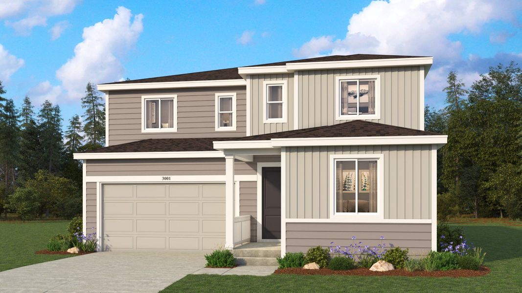 Representative exterior photo of a completed home built from the St. James - Premier by Brightland Homes in Trevenna, Windsor, CO (Image 5). Representative exterior photo of a completed home built from the St. James - Premier by Brightland Homes in Trevenna, Windsor, CO (Image 5).