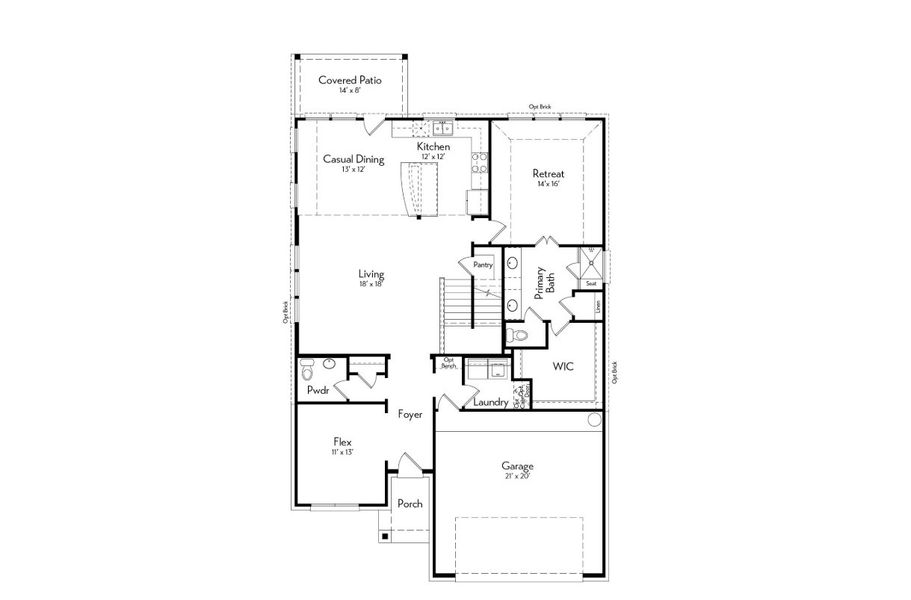 2D floor plan layout for the Juniper by Autograph Homes in Aldeana - Paintbrush Collection, Bonney, TX (Image 3).