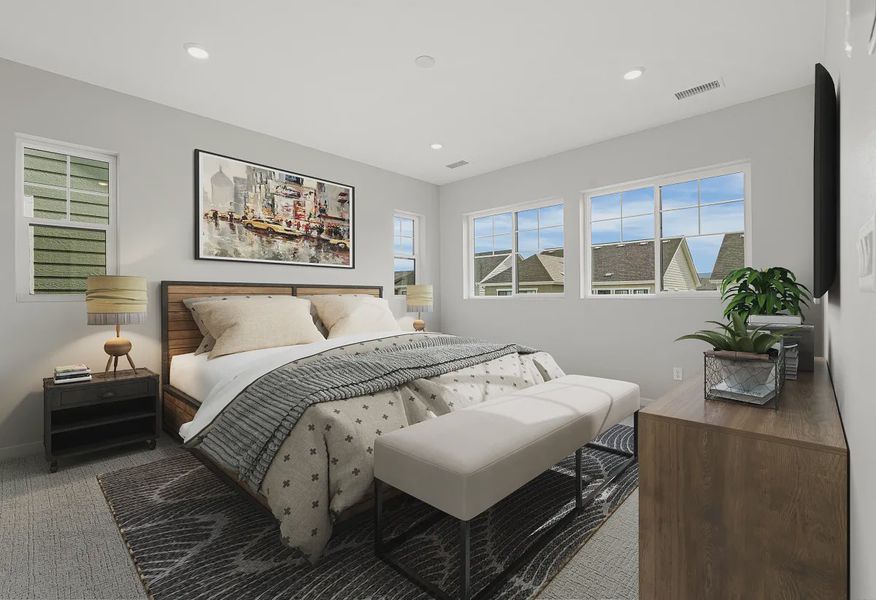 Homesite 130 Primary Bedroom - Virtually Staged - 14 of 18 Homesite 130 Primary Bedroom - Virtually Staged - 14 of 18