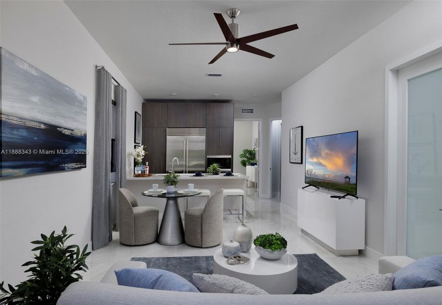 Furnished interior view inside a new home in , Miami (Image 15).