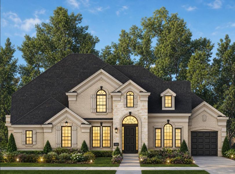 Representative exterior photo of a completed home built from the Grand Lantana - 3 Car Garage by Grand Homes in Somerset Park, Rockwall, TX (Image 22).