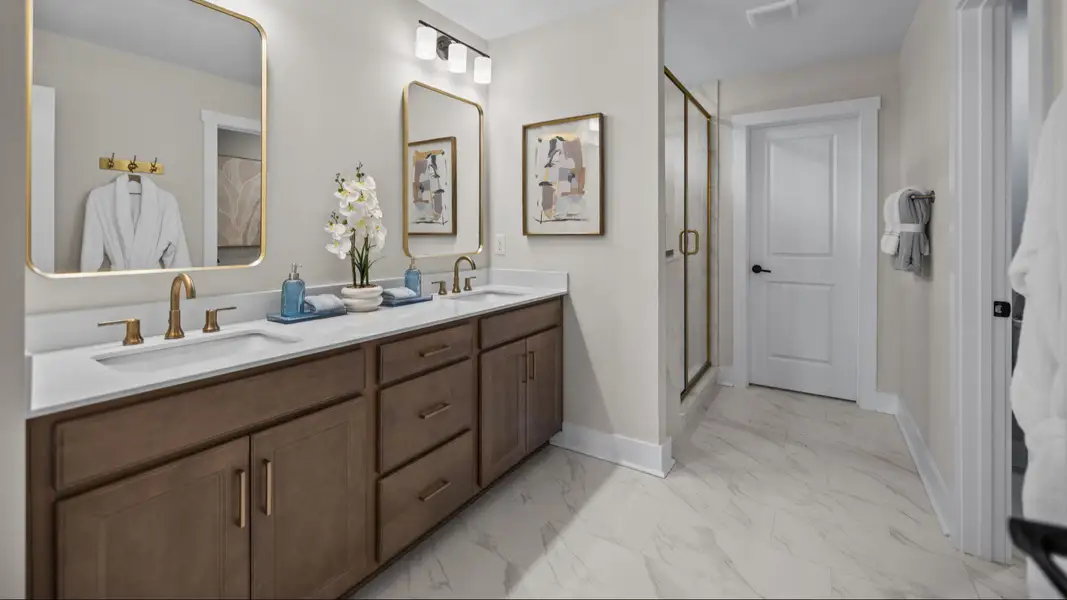 The Stonefield Plan by DRB Homes in McBride Indian Trail, NC - Primary Bathroom