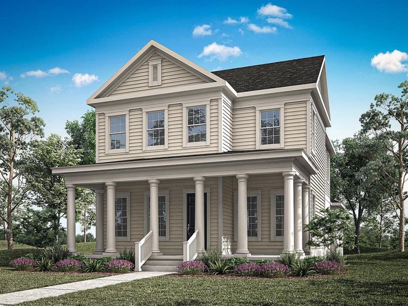 Front exterior of a new home in Celebration, Celebration, FL, highlighting curb appeal (Image 1). Front exterior of a new home in Celebration, Celebration, FL, highlighting curb appeal (Image 1).