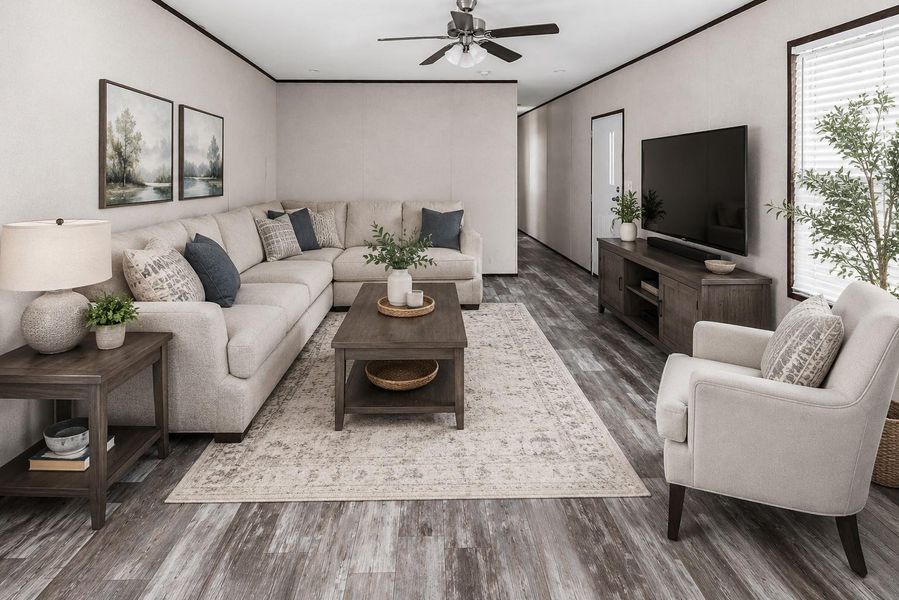Furnished interior view inside a new home in , Crosby (Image 8).