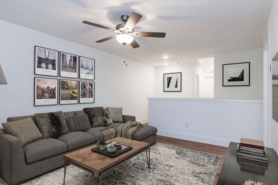 Representative furnished interior of a home built from the Aurora II by Mattamy Homes in Ashmore Townes, Raleigh (Image 10).