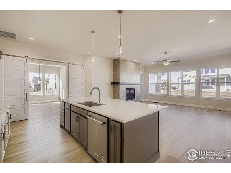 Furnished interior view inside a new home in RainDance National 60/70, Windsor (Image 10).