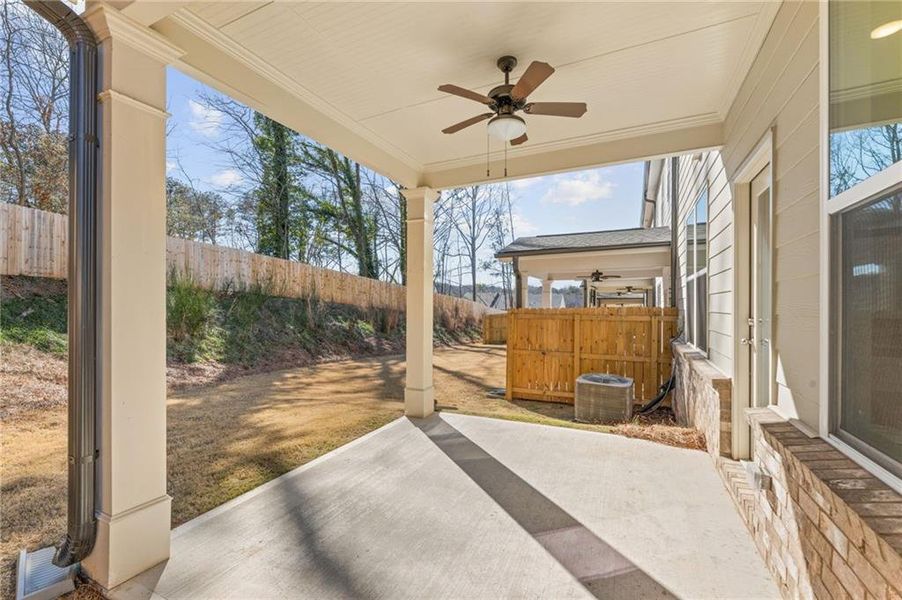 Exterior details and patio area of a home in Mulberry Summit, Flowery Branch (Image 20).