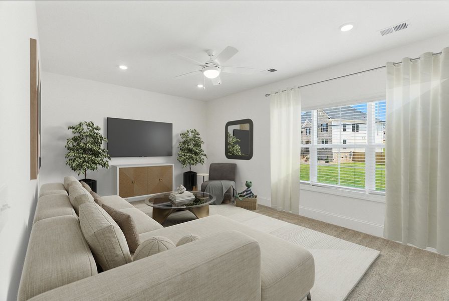 Representative furnished interior of a home built from the Rutledge II - Elite Collection by Mungo Homes in Suter Estates, Easley (Image 9).