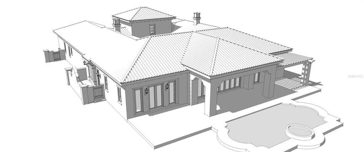 Exterior rendering of this home design in , Lutz, FL (Image 11).