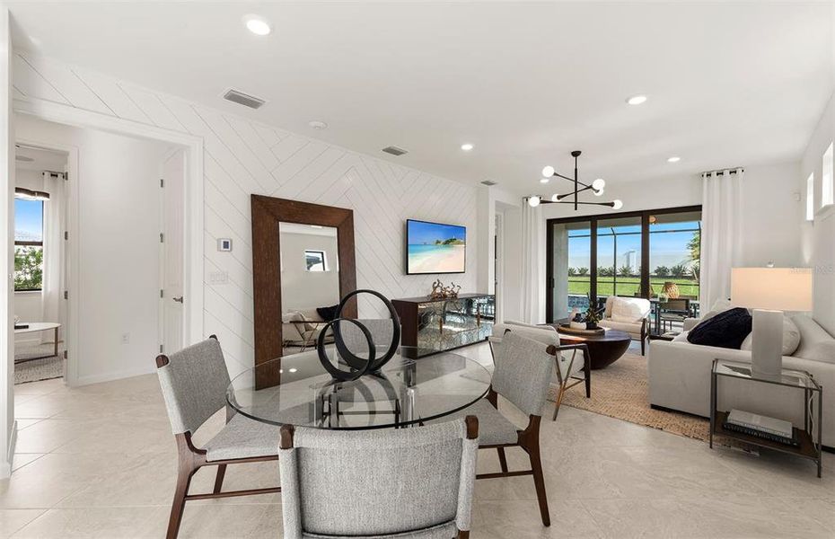 Furnished interior view inside a new home in Del Webb Catalina, Lakewood Ranch (Image 15). Furnished interior view inside a new home in Del Webb Catalina, Lakewood Ranch (Image 15).