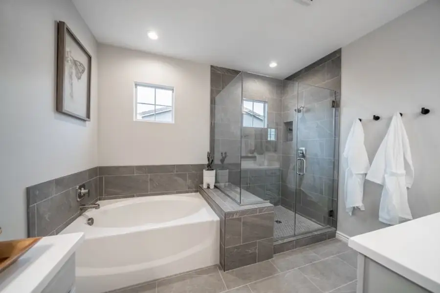 Furnished interior view inside a new home in Hawes Crossing, Mesa (Image 4). Furnished interior view inside a new home in Hawes Crossing, Mesa (Image 4).