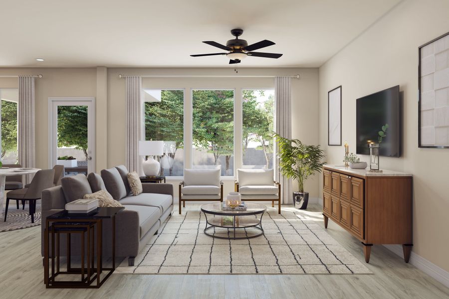 Representative furnished interior of a home built from the Garner by Tri Pointe Homes in Mason Woods, Cypress (Image 5).