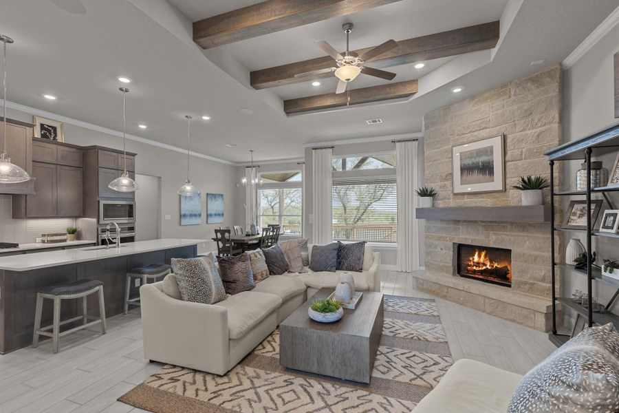 Representative furnished interior of a home built from the The Garner A by Davidson Homes LLC in The Reserve at Potranco Oaks, Castroville (Image 12).