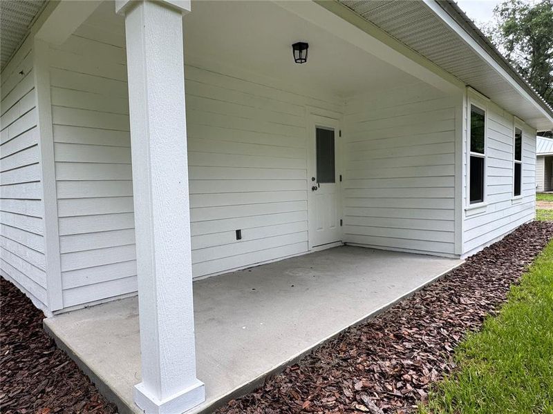 Exterior details and patio area of a home in , Trenton (Image 4). Exterior details and patio area of a home in , Trenton (Image 4).