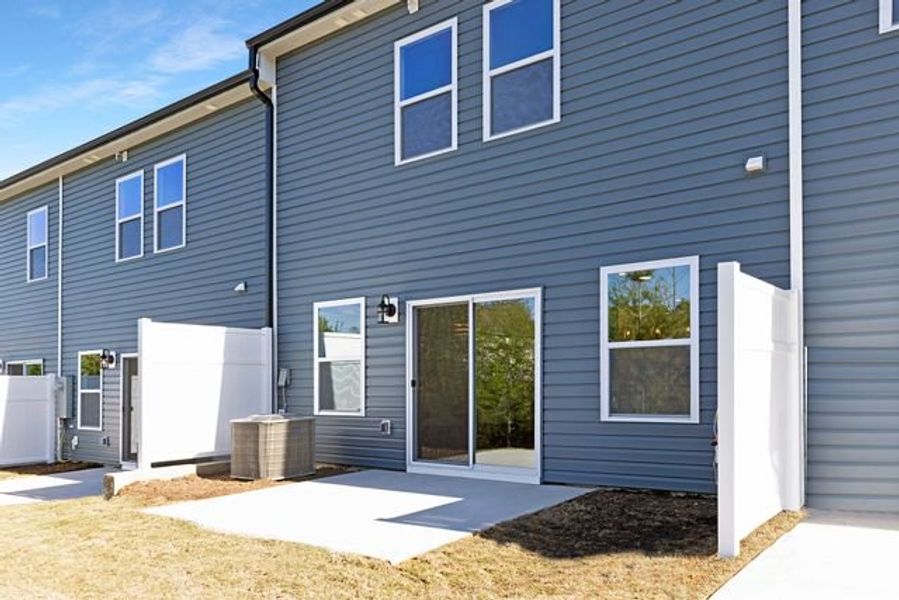 Representative exterior details of a home built from the Alexandria TH by True Homes in Covington Ridge Townhomes, Thomasville (Image 3).