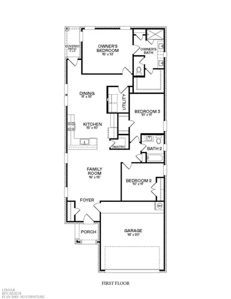 2D floor plan layout of this home in Anniston, Katy, TX (Image 2). 2D floor plan layout of this home in Anniston, Katy, TX (Image 2).