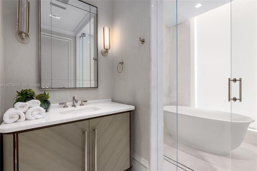 Furnished interior view inside a new home in , Sunny Isles Beach (Image 32).