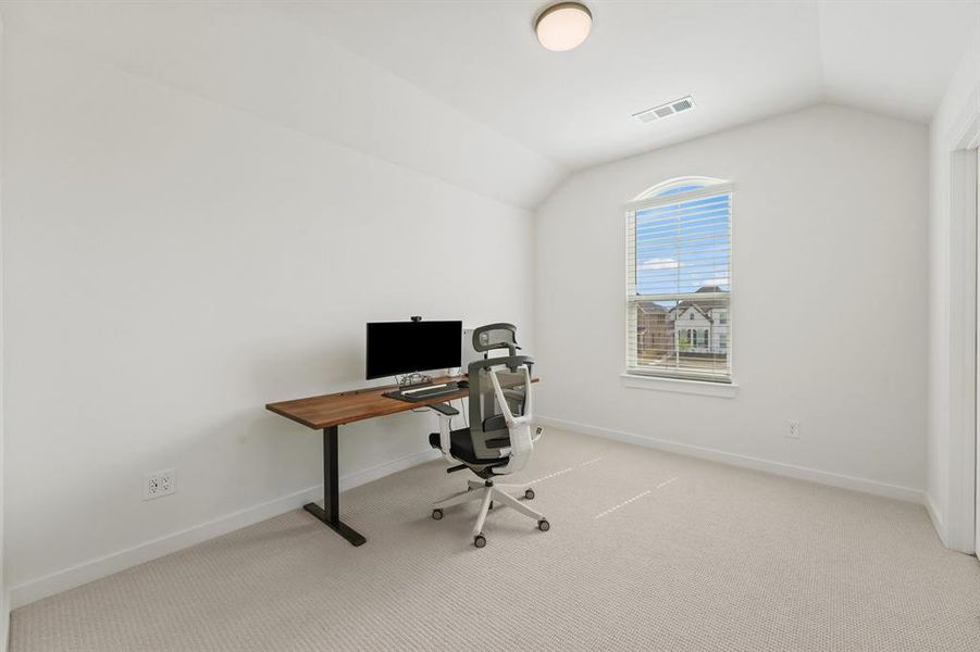 Furnished interior view inside a new home in Pecan Square, Northlake (Image 28). Furnished interior view inside a new home in Pecan Square, Northlake (Image 28).