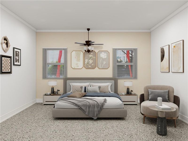 Furnished interior view inside a new home in , Cumming (Image 23).