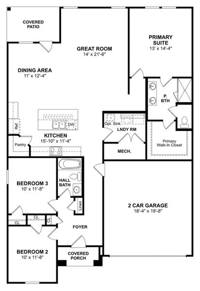The Daffodil IV floor plan by K. Hovnanian Homes. 1st Floor shown. *Prices, plans, dimensions, features, specifications, materials, and availability of homes or communities are subject to change without notice or obligation.