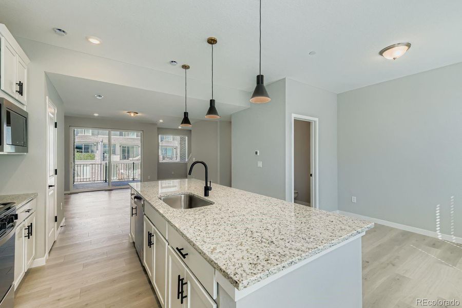 Larger upgraded sink in Kitchen island