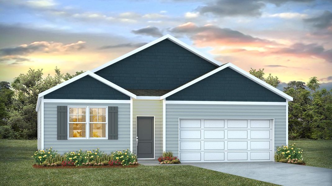 Representative exterior photo of a completed home built from the CALI by D.R. Horton in Sease's Pond, Gilbert, SC (Image 2).