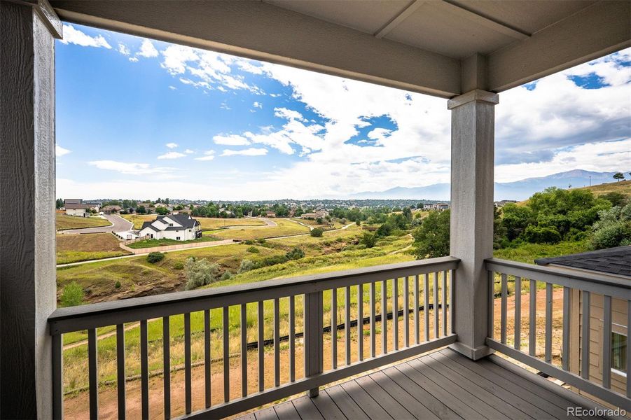 Exterior details and patio area of a home in Trailside at Cottonwood Creek, Colorado Springs (Image 20).