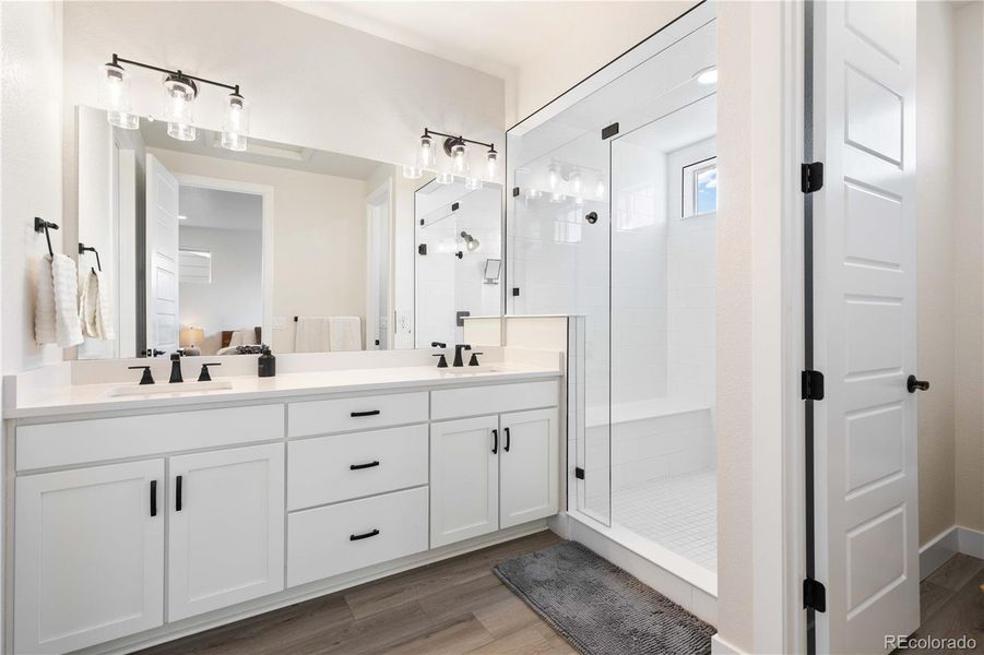 Furnished interior view inside a new home in Haskins Station, Arvada (Image 4). Furnished interior view inside a new home in Haskins Station, Arvada (Image 4).