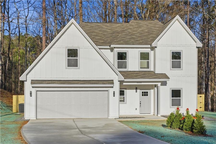 Front exterior of a new home in , Acworth, GA, highlighting curb appeal (Image 23). Front exterior of a new home in , Acworth, GA, highlighting curb appeal (Image 23).