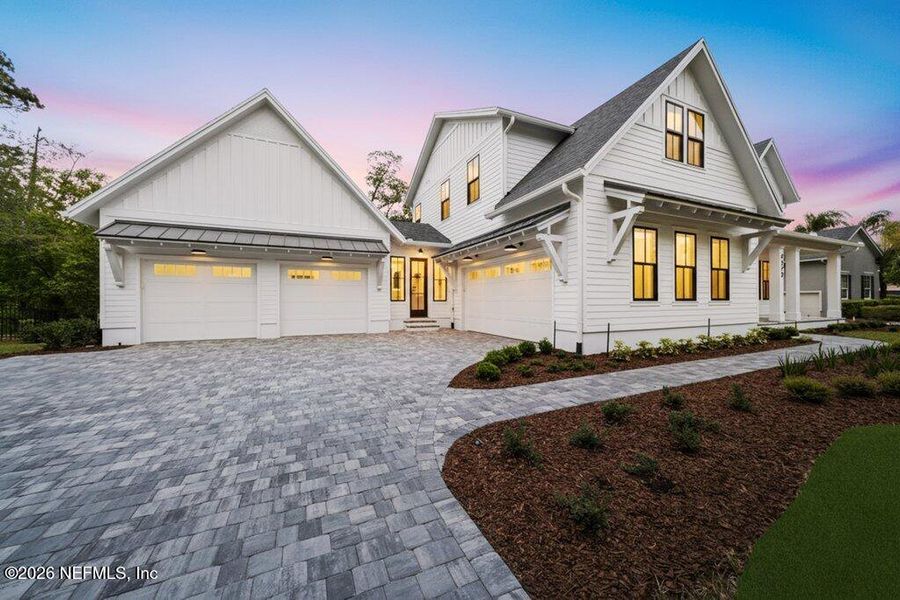 Front exterior of a new home in , Jacksonville, FL, highlighting curb appeal (Image 32).