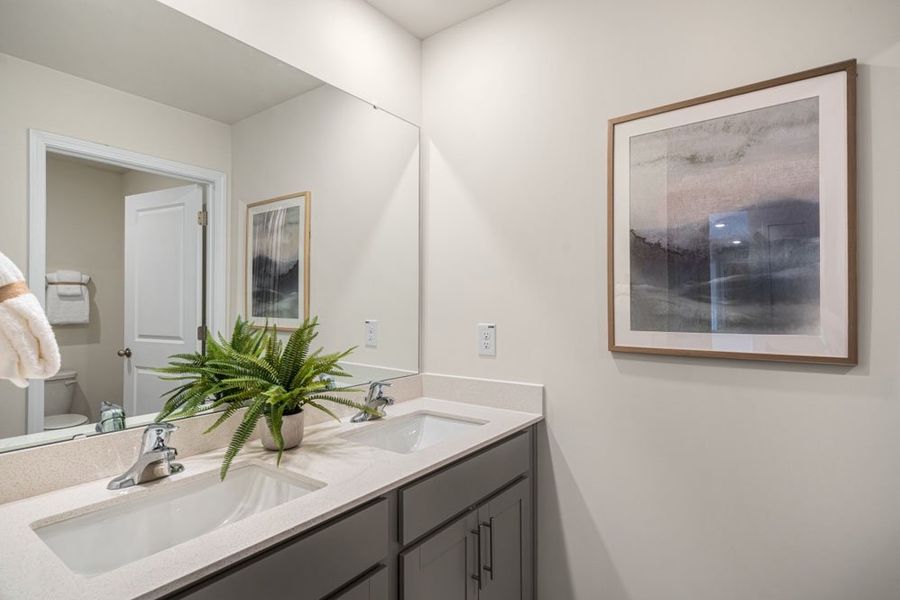 Representative furnished interior of a home built from the HAYDEN by D.R. Horton in Gretchen Pines, West End (Image 24).