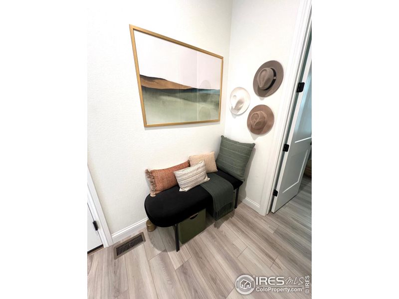 Owners entry with coats closet off garage entry Owners entry with coats closet off garage entry