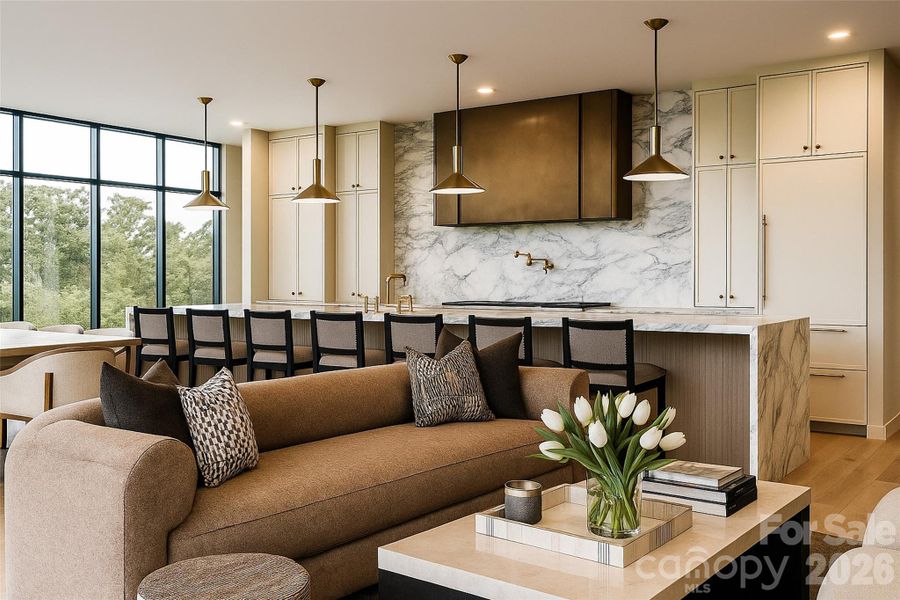 Furnished interior view inside a new home in , Asheville (Image 6).