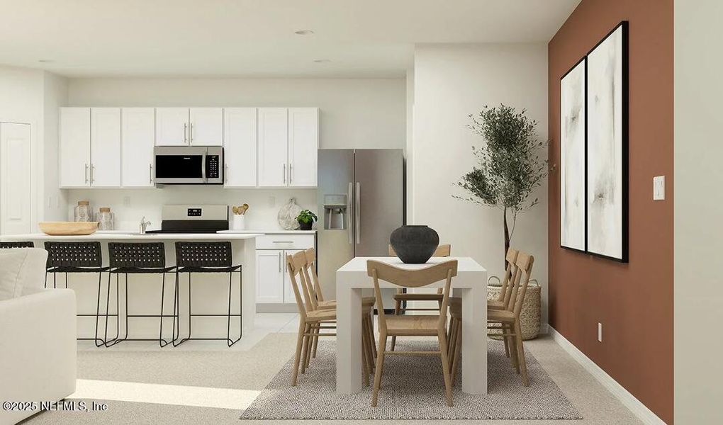 Furnished interior view inside a new home in Whistler Woods, Jacksonville (Image 6).