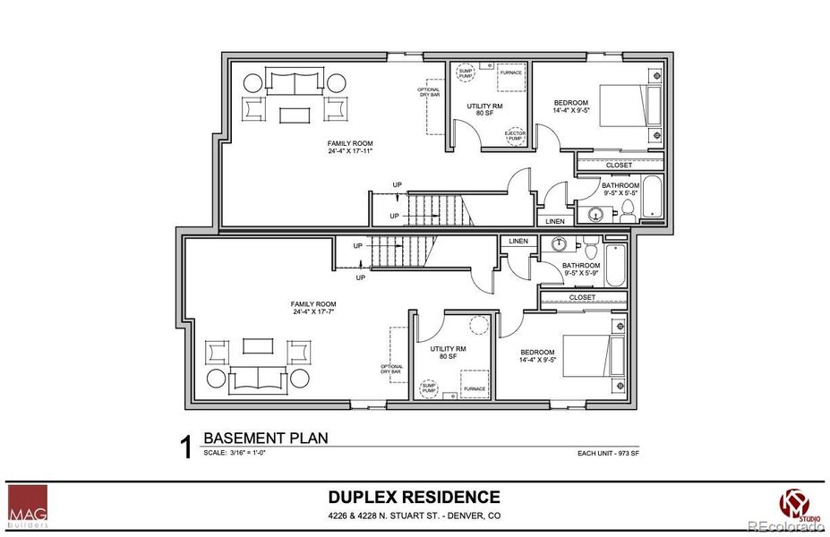 2D floor plan layout of this home in , Denver, CO (Image 3).