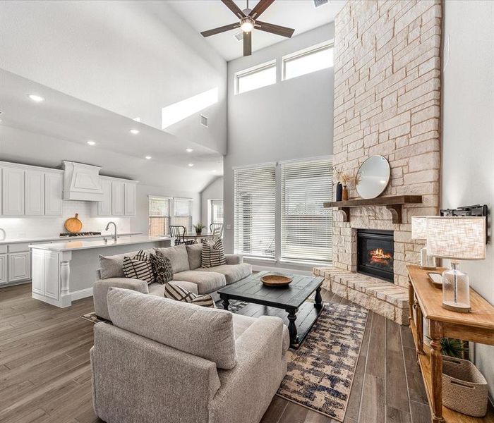 Furnished interior view inside a new home in The Lakes at Parks of Aledo, Aledo (Image 3).