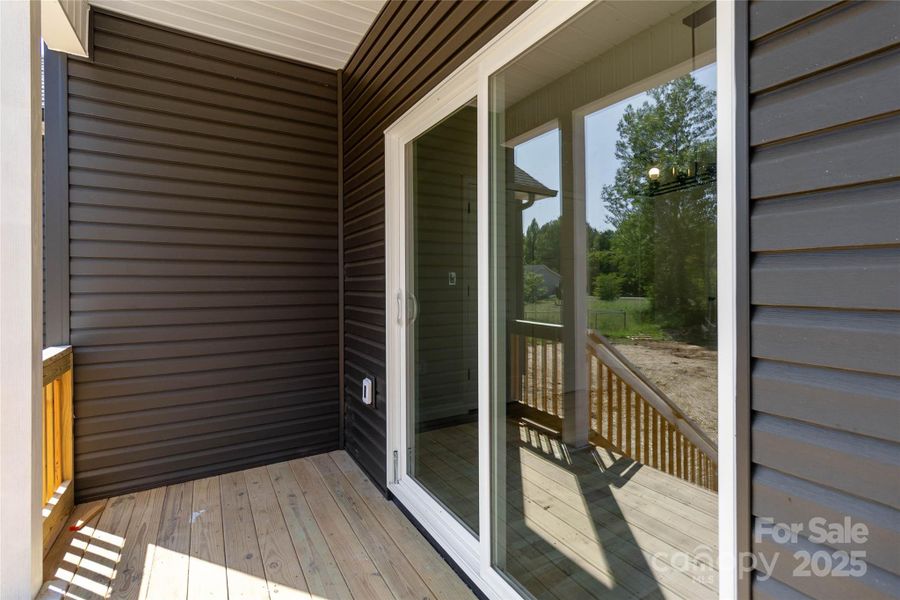 Back porch with slider Back porch with slider