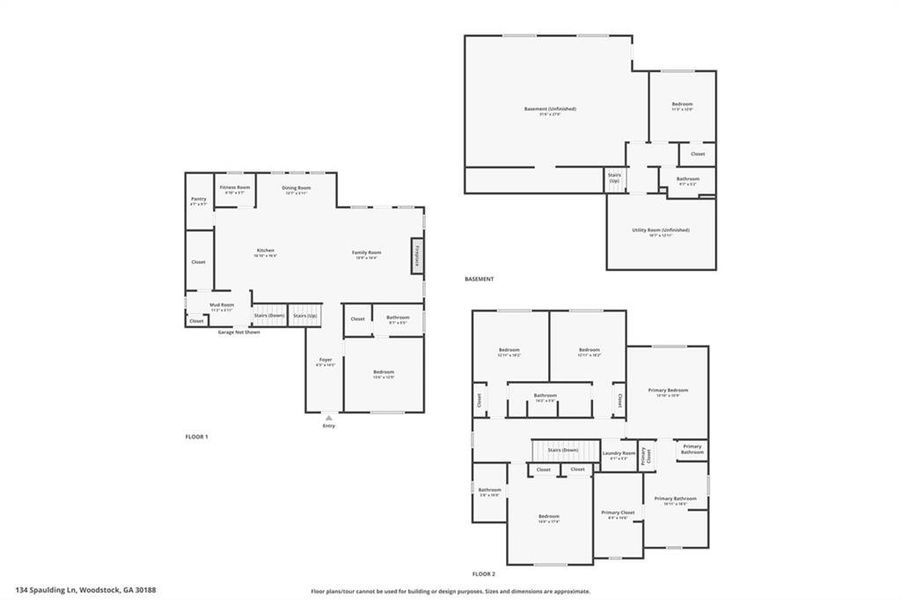 2D floor plan layout of this home in , Woodstock, GA (Image 5).