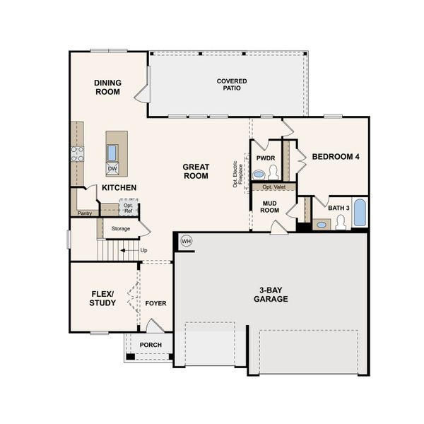 2D floor plan layout of this home in The Oaks, Mount Juliet, TN (Image 4).