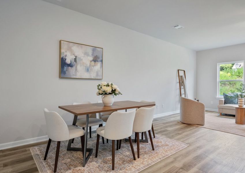 Host family dinners in the dining area